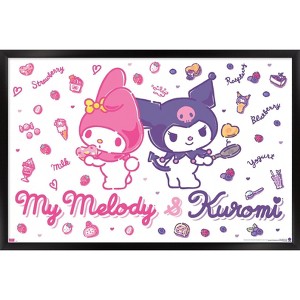 Trends International Hello Kitty and Friends: 23 My Favorite Flavor - My Melody & Kuromi Framed Wall Poster Prints - 1 of 4