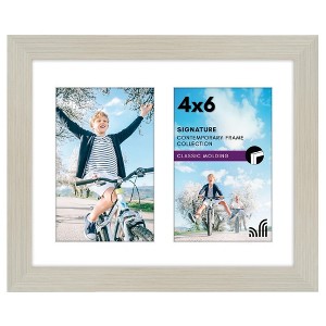 Americanflat Double Picture Frame with shatter-resistant glass - Horizontal and Vertical Formats for Wall -  Available in a variety of Colors - 1 of 4