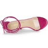 Allegra K Women's Opened Toe Clear Strap Stiletto Heel Lace Up Sandals - 4 of 4