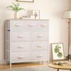 FONTOI Multi-Drawer Multicolored Dresser Fabric Storage Tower for Bedroom Hallway Nursery Closet, Tall Chest Organizer Unit, Easy Pull Handle - 2 of 4