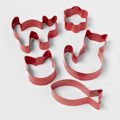 5pc Stainless Steel Cats Cookie Cutter Set - Threshold™