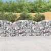 vidaXL Gabion Basket Silver Galvanized Iron 78.7 x 19.7 x 47.2 in - 78.7" x 19.7" x 39.4"/47.2" - 2 of 4