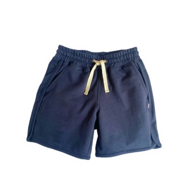 Kids' Organic Pull-On Shorts Navy Loopknit - Jackalo