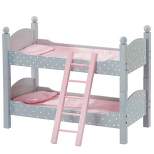 Olivia's Little World - 18" Doll Furniture - Double Bunk Bed (Gray Polka Dots)