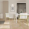 Modern Armless Outdoor Chair with Sturdy Metal Legs, All-Weather Patio Accent Seating for Porch, Garden or Balcony-The Pop Home - 2 of 4