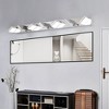 DOMETOUR Modern Chrome LED Vanity Light, 7-Lights Wall Sconce for Bathroom and Mirror, Sleek Minimalist Design, Energy-Efficient, Easy to Install - 4 of 4