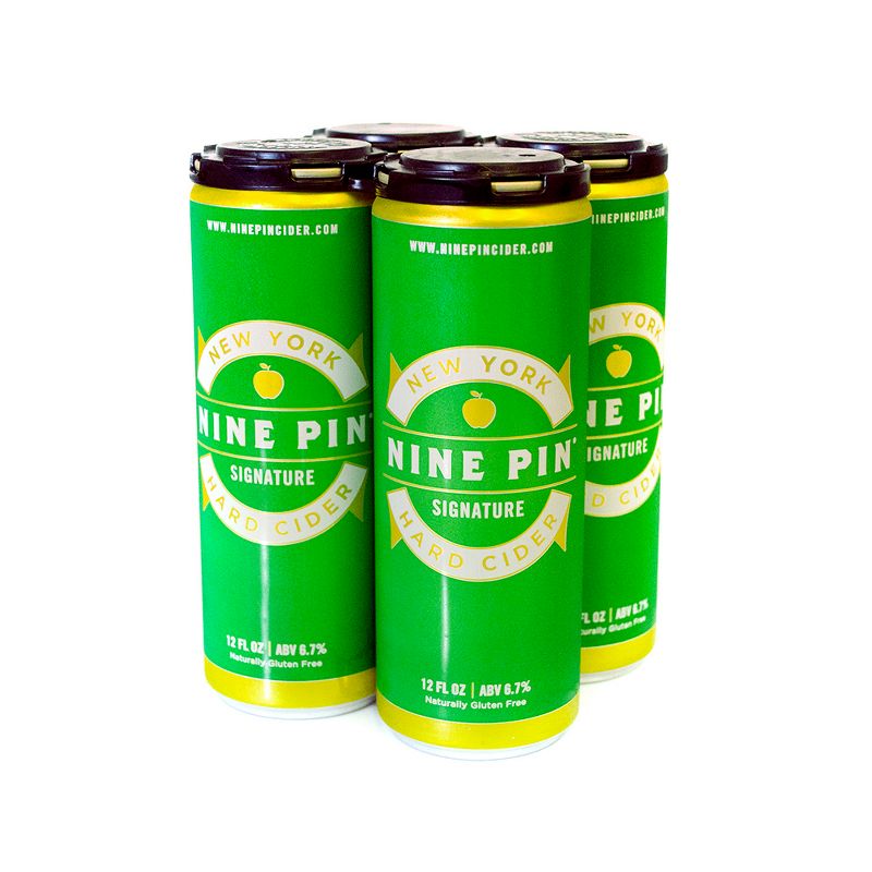 Nine Pin Signature Cider - 4pk/16 fl oz Cans, 1 of 3