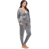 Felina - Womens Velour Zip Hoodie and Jogger Set  Soft 2-Piece Tracksuit Lounge Set - 2 of 3