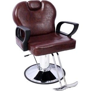 Hair Salon Chair, Heavy Duty Hair Styling Hydraulic Pump Classic Swivel Barber Chair, Beauty Shampoo Spa Equipment Barbering Styling Chair - 1 of 4