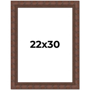 PosterPalooza | 22x30 Wide Bamboo Picture Frame, UV Acrylic, 4 Finishes - Brown, Black, Silver, and Natural - 1 of 4