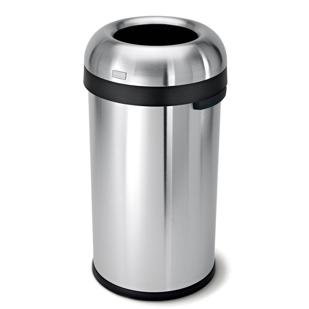 UPC 838810000756 product image for simplehuman 60L Commercial Open Top Trash Can 15.8gal Stainless Steel Round Garb | upcitemdb.com