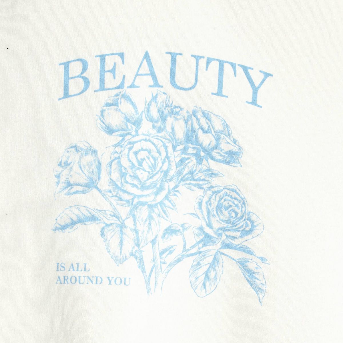 Girls' Short Sleeve 100% Cotton 'Beauty Bouquet' Graphic T-Shirt - Cat & Jack™ Cream - thumbnail 3