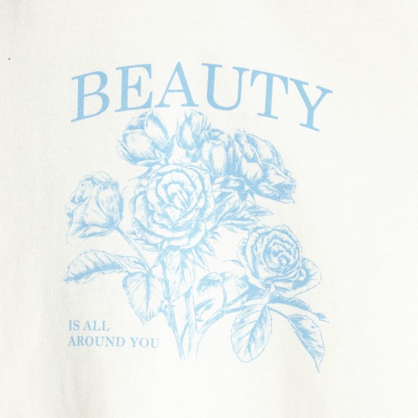 Camiseta gráfica de manga corta 100% algodón 'Beauty Bouquet' para niñas - Cat & Jack™ crema 3