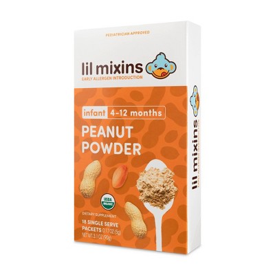 Lil Mixins Early Allergen Introduction Peanut Powder - 18ct/0.17oz Each