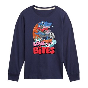 Boys' - Hot Wheels - Shark Love Bites Long Sleeve Graphic T-Shirt - 1 of 4