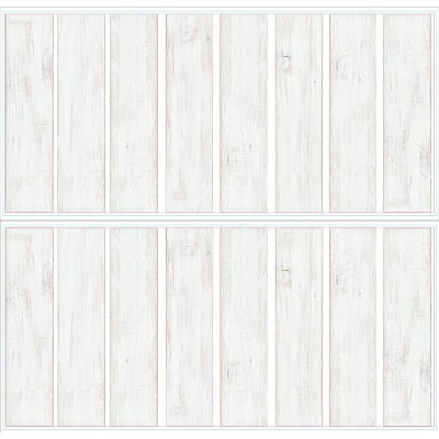 Roommates Shiplap Wood Plank Peel And Stick Wallpaper White : Target