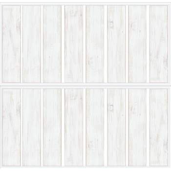 RoomMates Shiplap Wood Plank Peel And Stick Wallpaper White