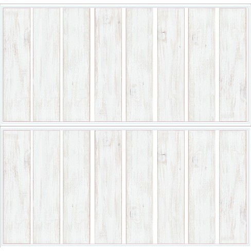 RoomMates Shiplap Wood Plank Peel And Stick Wallpaper White - image 1 of 4