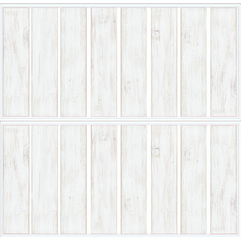 RoomMates Shiplap Wood Plank Peel And Stick Wallpaper White, 1 of 9