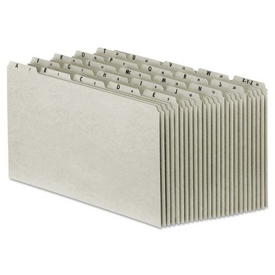 Pendaflex Top Tab A-Z File Guides, 1/5-Cut Top Tab, A to Z, 8.5 x 14, Gray, 25/Set