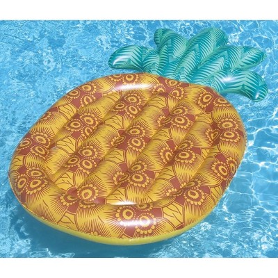 Swimline 86" Inflatable Water Sports Tropical Pineapple 2-person Raft Float - Yellow/Brown