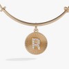 Alex and Ani Initial R Pave Starburst Texture Bangle - 2 of 3