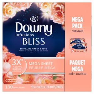 Downy Infusions Bliss Dryer Sheets - 130ct - 1 of 4