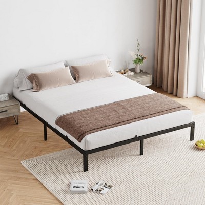 Whizmax 10 Inch Bed Frame, Low Profile Metal Platform Bed Frame Support Mattress Foundation, Noise Free, Easy Assembly, Black