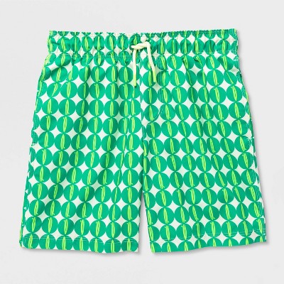 Cat & Jack Boys' Surfboard Geo Print Swim Trunks - Cat & Jack™ Tempting Teal/Showy Green L — фото 2