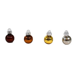 Craftoutlet.Com 0.5 Inch Mini Glass Ball Ornament Set Christmas Tree Ornament Sets - 1 of 3