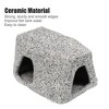 Unique Bargains Ceramic Aquarium Hideaway Rock Cave Fish Tank Decoration Gray 3.15''x2.20''x1.77'' - 3 of 4