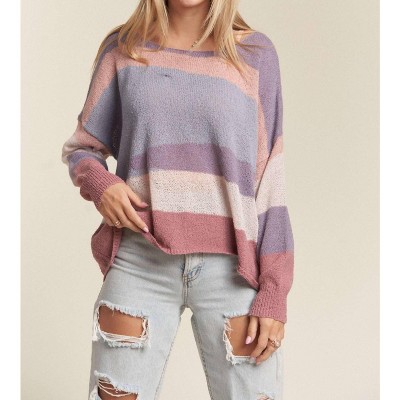 Women's Multi Stripe Sweater - ADORA