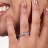 GILDED 1, 1/2, 1/4, 1/10 Carat Total Weight Lab Grown Diamond Eternity Stackable Rings in 925 Sterling Silver, Size 7 - 4 of 4