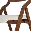 Akoasm 2 Pieces Upholstered Foldable Walnut Kitchen Dinning Chairs - 4 of 4