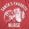 Womens Funny T Shirts Santas Favorite Nurse Sarcastic Christmas Graphic Novelty Tee For Ladies - Crazy Dog Women's T Shirt Gift For Christmas - 2 of 4