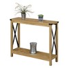 Durango Console Table with Shelf English Oak/Black - Breighton Home: Industrial Sofa Table, Space-Saving Design - image 3 of 4