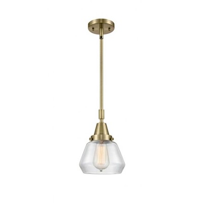Fulton - 1 Light Stem Hung Mini Pendant In Industrial Style-10.13 Inches Tall and 7 Inches Wide