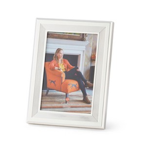 Kit Kemp by Spode Photo Frame, Ribbed Design, Silverplate with Velvet Backing, Elegant Tabletop Decor, Perfect for Showcasing Cherished Memories - 1 of 4