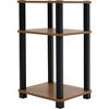 Redmon 3-Tier Shelf Side Table, Freestanding Storage Unit, Oak Woodgrain - 4 of 4