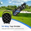 Tangkula 14-Way Top Divider Golf Bag with Stand Lightweight Golf Stand Bag with Dual Shoulder Straps Blue/Grey/Red - 3 of 4