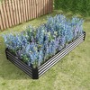 7.6x3.7x0.98ftRaised Garden Bed Kit - Metal Raised Bed Garden,Black - 3 of 4