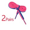 Elerevyo Flat Shoe Laces Color Blocks Athletic Sneakers Shoelaces 2 Pairs - 3 of 4