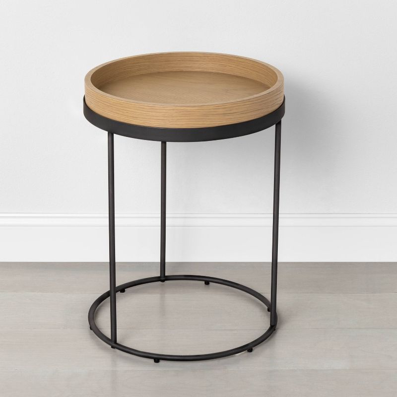 Wood &#38; Steel Accent Side Table - Natural/Black - Hearth &#38; Hand&#8482; with Magnolia, 4 of 13
