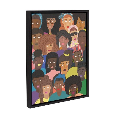 Black People United Inspirational Canvas Wall Art with Polystyrene Frame