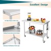 Stainless Steel Table, Heavy-Duty Metal Commercial Prep Table with Open Storage Racks for Restaurant Kitchens, Home, Hotels, Food Preparation - 4 of 4