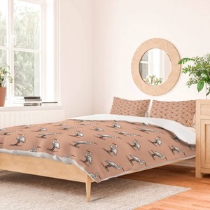 Deny Designs Egrets on Peach Little Arrow Design Co Duvet and Sham Set - 1 of 4