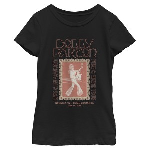 Dolly Parton Girls Frame Concert Poster Short Sleeve T Shirt - Black ...