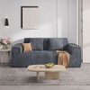 Ridstar Modern Comfortable Deep-Seat Two-Seater Sofa for Living Room, Bedroom & Apartment-Gray - 2 of 4