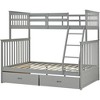 Grungis Twin Over Full Loft Bed with Storage Drawers,Bunk Bed with Ladder and Guardrails Can Divided Into 2 Beds,Loft and Bunk Bed for Bedroom - 4 of 4