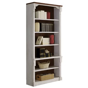 94" Durham Open Bookcase White - Martin Furniture: Cottage Style, 6 Shelves, No Assembly Required - 1 of 4